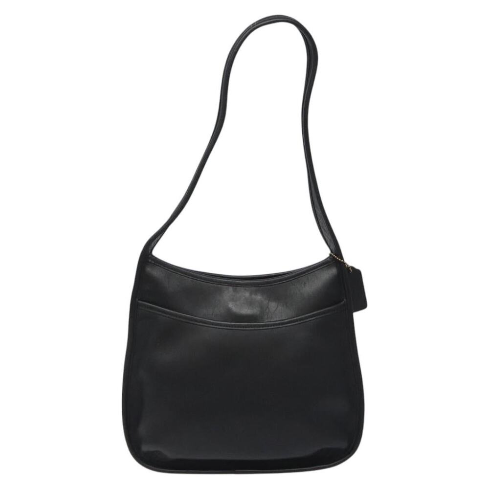 Coach Leather Shoulder Bag Black